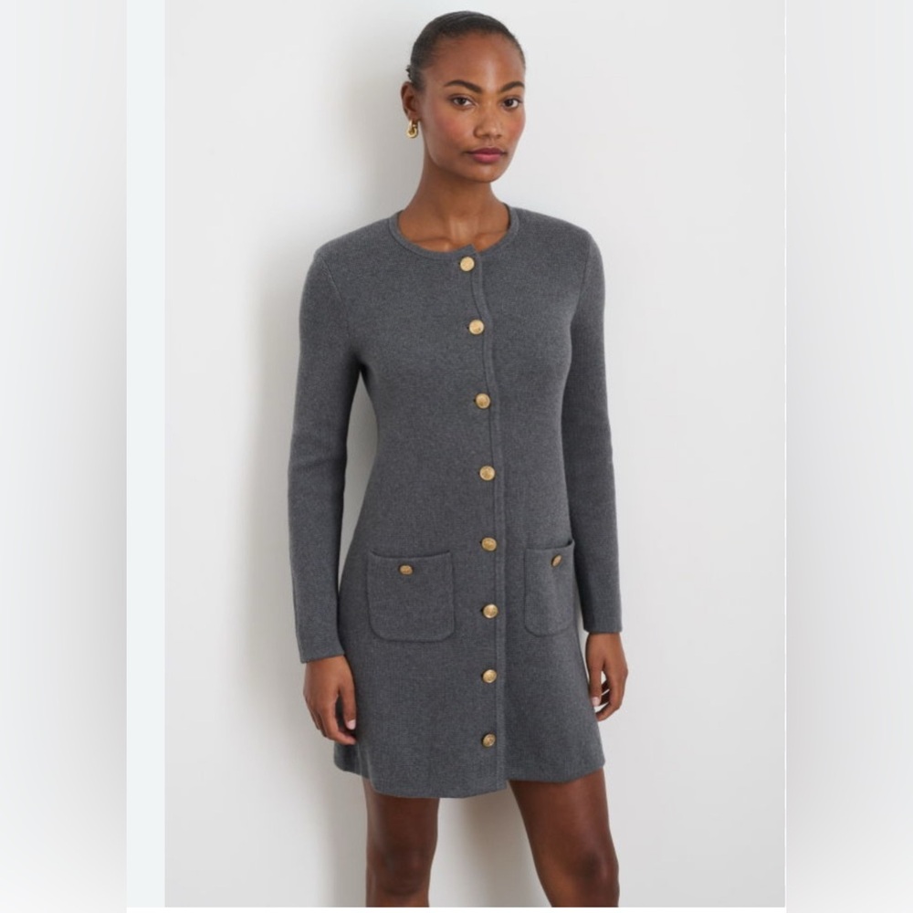 Alex Mill Stella Long Sleeve Cotton & Cashmere Knit Minidress NWT